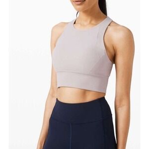 EUC Lululemon Size 4 Iced Iris Ebb to Train Bra High Neck Medium Support C/D Cup